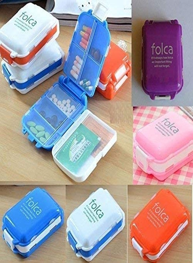 RIVUGJA Pill Case with 8 Compartments, Travel Pill Organizer Moisture Proof Small Pill Box for Pocket Purse Daily Pill Case Portable Medicine Vitamin Holder Container - Image 4
